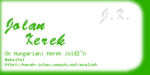 jolan kerek business card